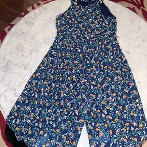 beautees children size 12 blue floral romper